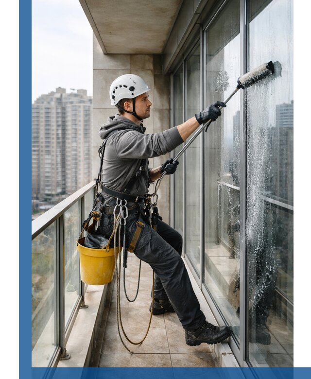 Профессиональная мойка балконного остекления в Черногорске