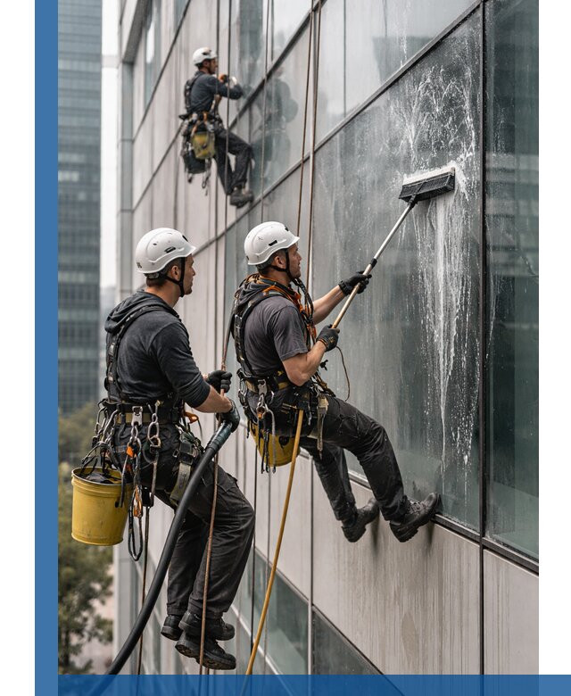 Профессиональная высотная мойка фасадов зданий в Черногорске