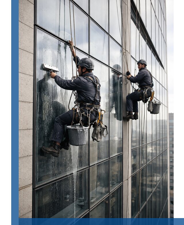 Профессиональная мойка стеклянных фасадов зданий в Черногорске