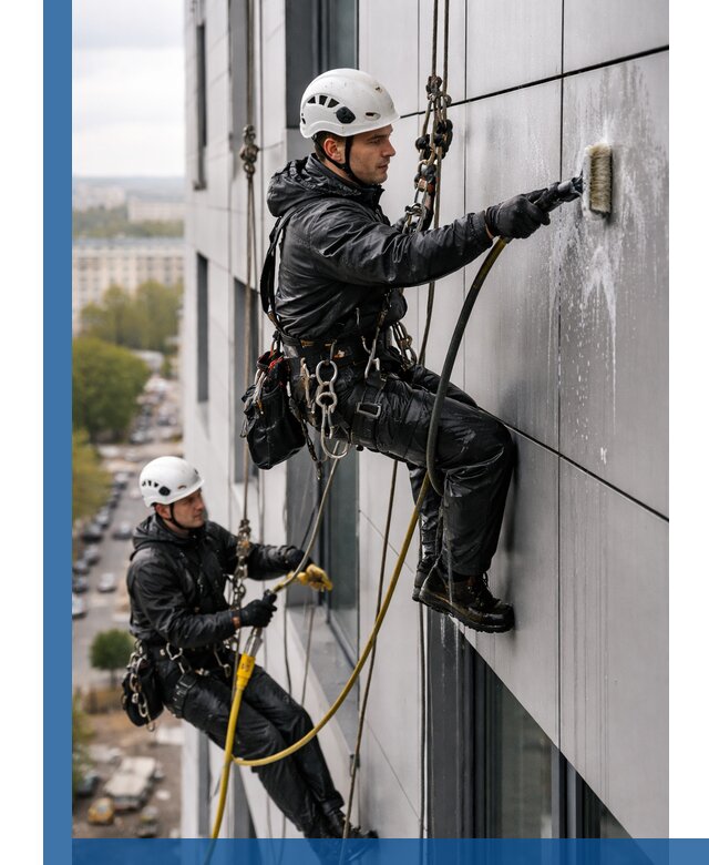 Профессиональная мойка фасада из композита в Черногорске