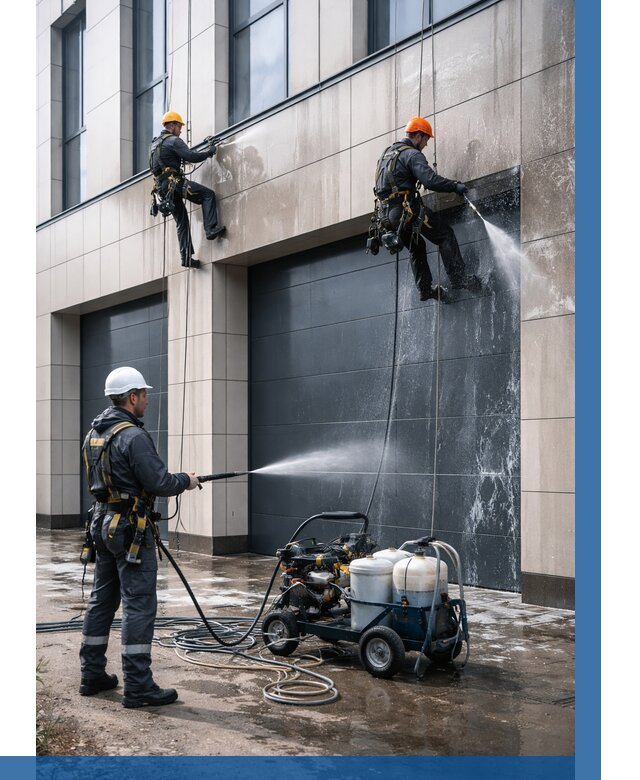 Послестроительная мойка фасада в Черногорске от 306 р. | ВЫСОТНИК-Чрн