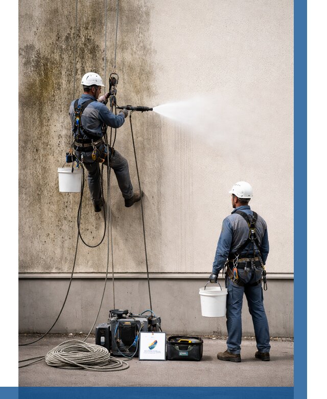 Очистка фасада от плесени в Черногорске от 306 р. | ВЫСОТНИК-Чрн