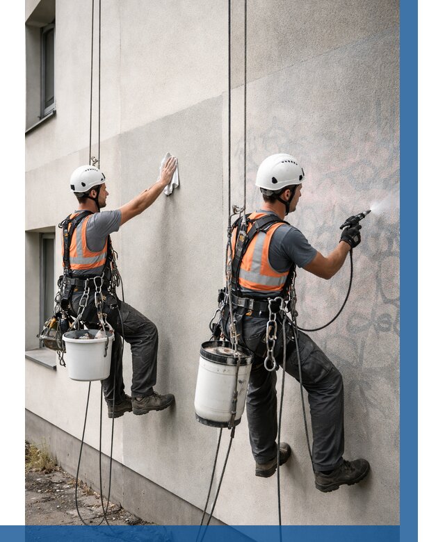 Антиграффити покрытие фасада в Черногорске от 612 р. | ВЫСОТНИК-Чрн