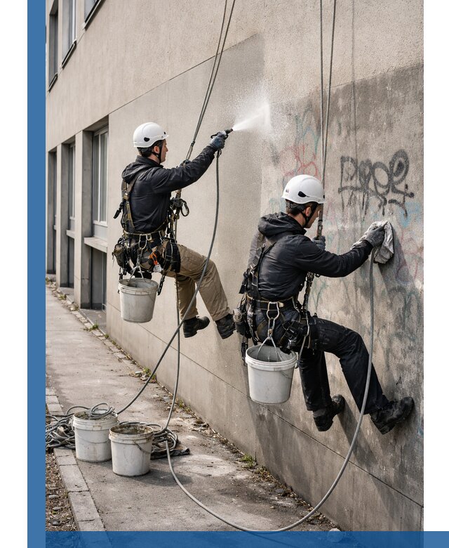 Антиграффити покрытие фасада с защитой от надписей в Черногорске