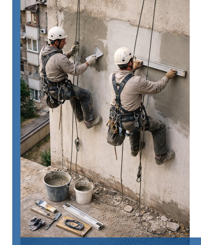 Комплексный ремонт штукатурного фасада с гарантией в Черногорске