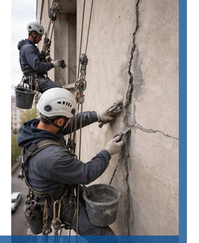 Заделка трещин на фасаде в Черногорске от 919 р. | ВЫСОТНИК-Чрн