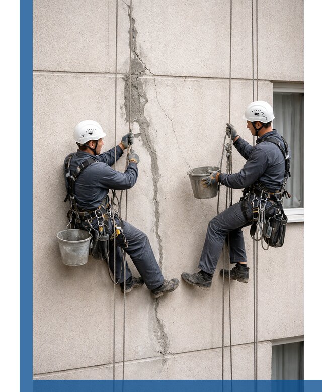 Заделка трещин на фасаде в Черногорске с гарантийным ремонтом