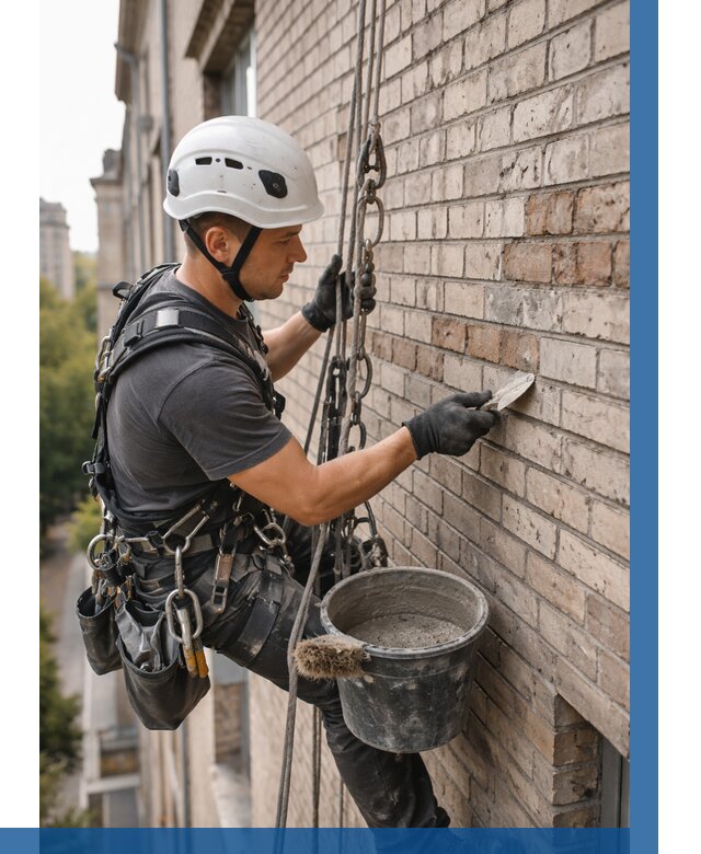 Ремонт кирпичной кладки фасада в Черногорске от 1837 р. | ВЫСОТНИК-Чрн