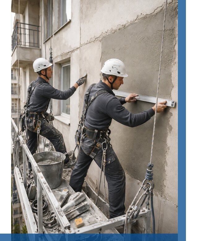 Штукатурка фасада на высоте в Черногорске от 919 р. | ВЫСОТНИК-Чрн