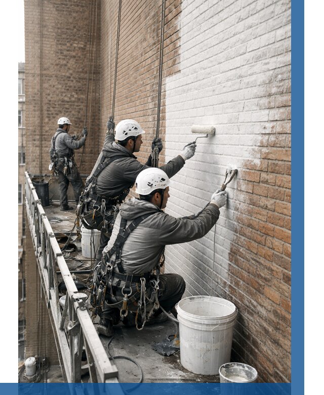 Покраска кирпичного фасада в Черногорске от 357 р. | ВЫСОТНИК-Чрн