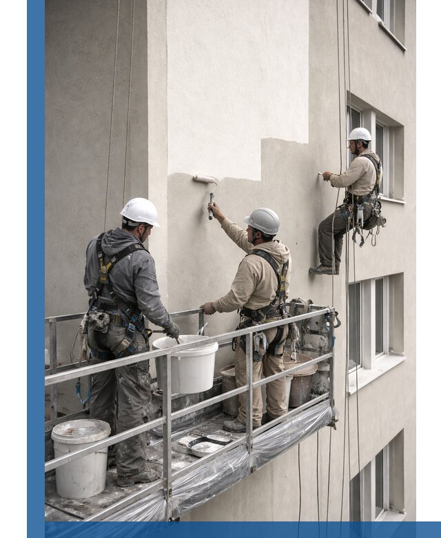 Покраска оштукатуренного фасада в Черногорске под ключ с гарантией