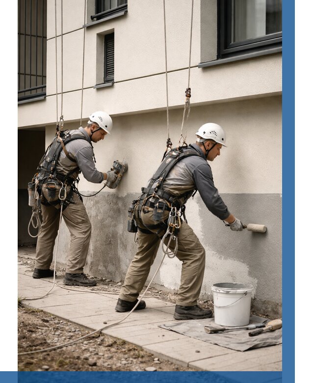 Окраска цоколя здания в Черногорске от 459 р. под ключ | ВЫСОТНИК-Чрн