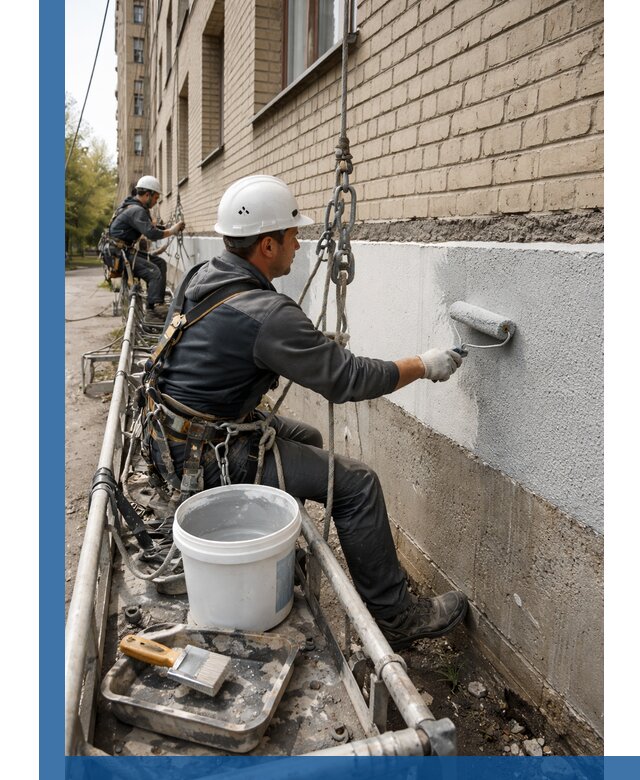 Окраска цоколя здания в Черногорске профессионально и надежно