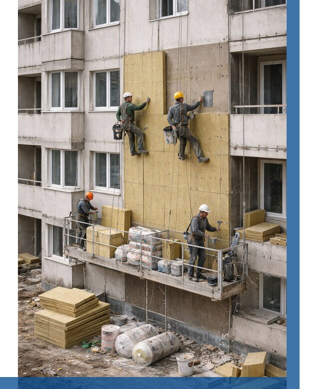 Утепление фасада минватой в Черногорске от 1531 р. | ВЫСОТНИК-Чрн