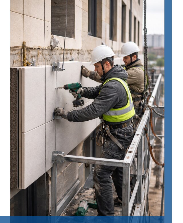 Монтаж фасадных термопанелей в Черногорске от 1531 р. | ВЫСОТНИК-Чрн