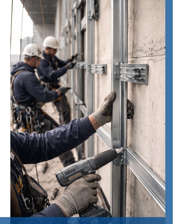 Монтаж подсистемы вентфасада в Черногорске от 868 р. | ВЫСОТНИК-Чрн