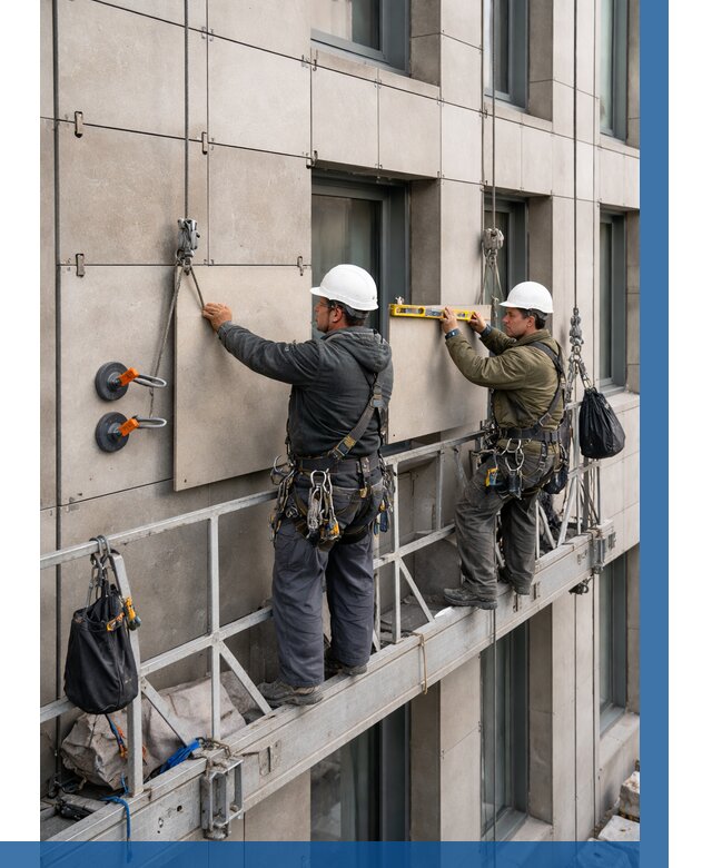 Монтаж керамогранита на фасад в Черногорске от 2552 р. | ВЫСОТНИК-Чрн