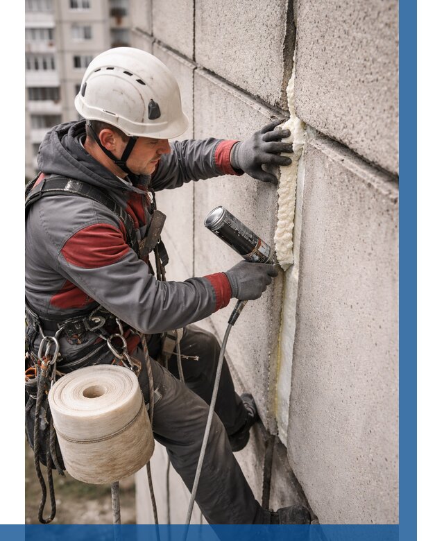 Утепление межпанельных швов в Черногорске от 714 р. | ВЫСОТНИК-Чрн