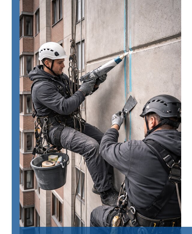 Вторичная герметизация швов фасада и кровли в Черногорске