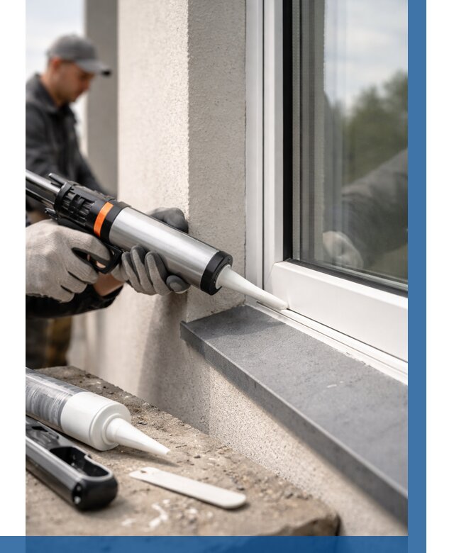 Герметизация монтажных швов окон в Черногорске от 663 р. | ВЫСОТНИК-Чрн