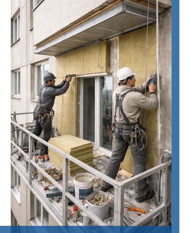 Утепление балкона снаружи в Черногорске от 1633 р. под ключ ВЫСОТНИК-Чрн