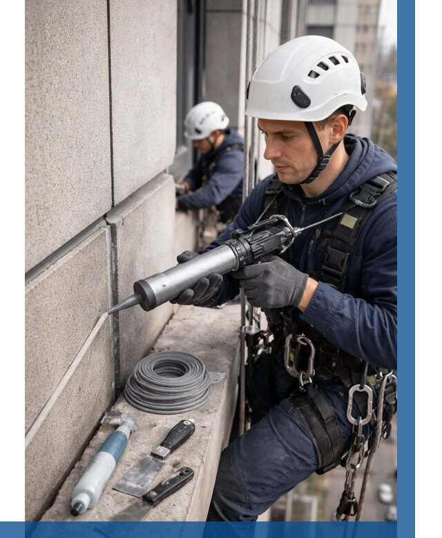 Герметизация деформационных швов фасада в Черногорске от 714 | ВЫСОТНИК-Чрн