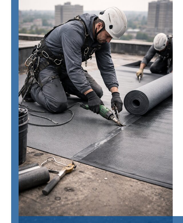 Ремонт мягкой кровли в Черногорске с выездом промальпинистов