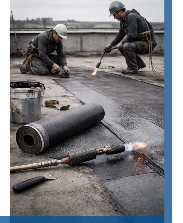 Ремонт рулонной кровли в Черногорске от 663 р. | ВЫСОТНИК-Чрн