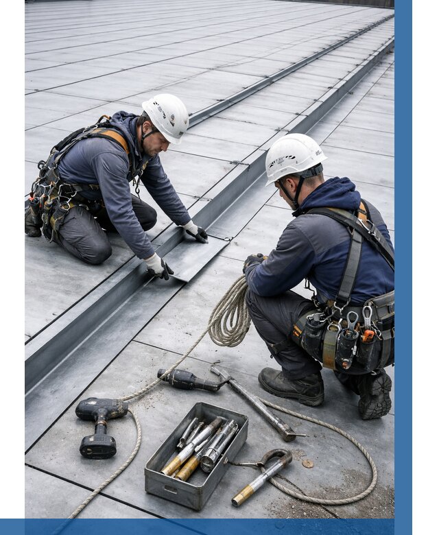 Ремонт фальцевой кровли в Черногорске от 714 р. | ВЫСОТНИК-Чрн