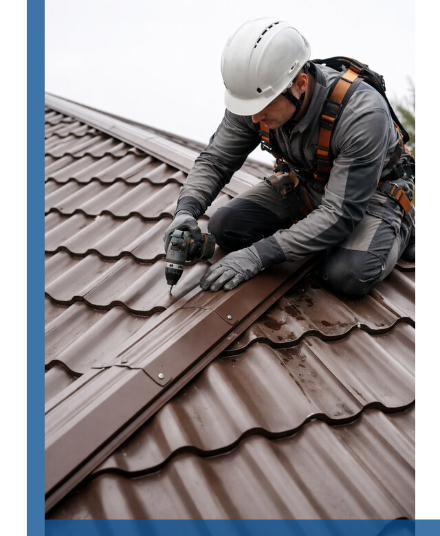 Ремонт металлочерепицы на крыше в Черногорске профессионально