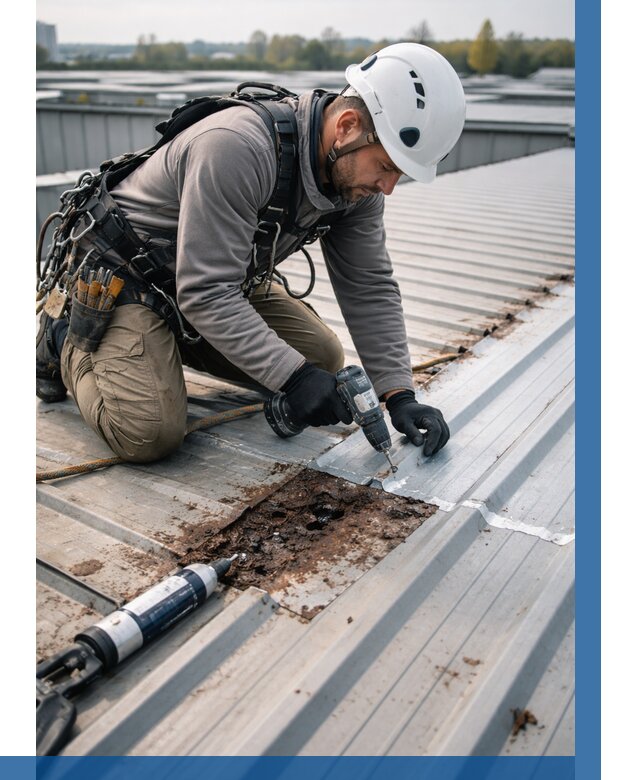 Ремонт профнастила на кровле в Черногорске от 714 р. | ВЫСОТНИК-Чрн