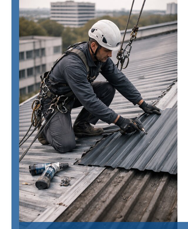 Ремонт профнастила на кровле в Черногорске, работы под ключ