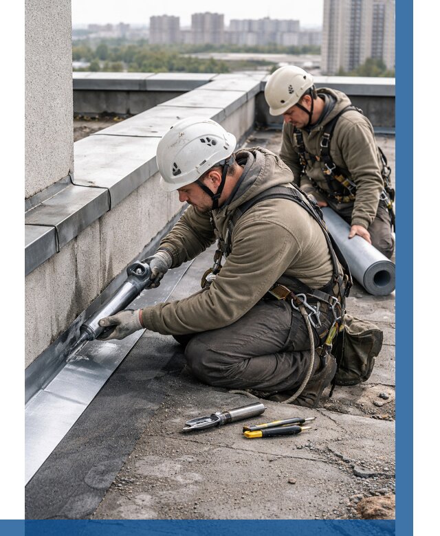 Ремонт кровельных примыканий в Черногорске от 1225 р. | ВЫСОТНИК-Чрн