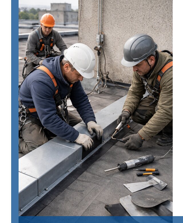 Ремонт кровельных примыканий в Черногорске профессионально