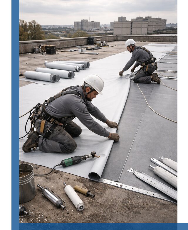 Монтаж мембранной кровли в Черногорске для промышленных зданий