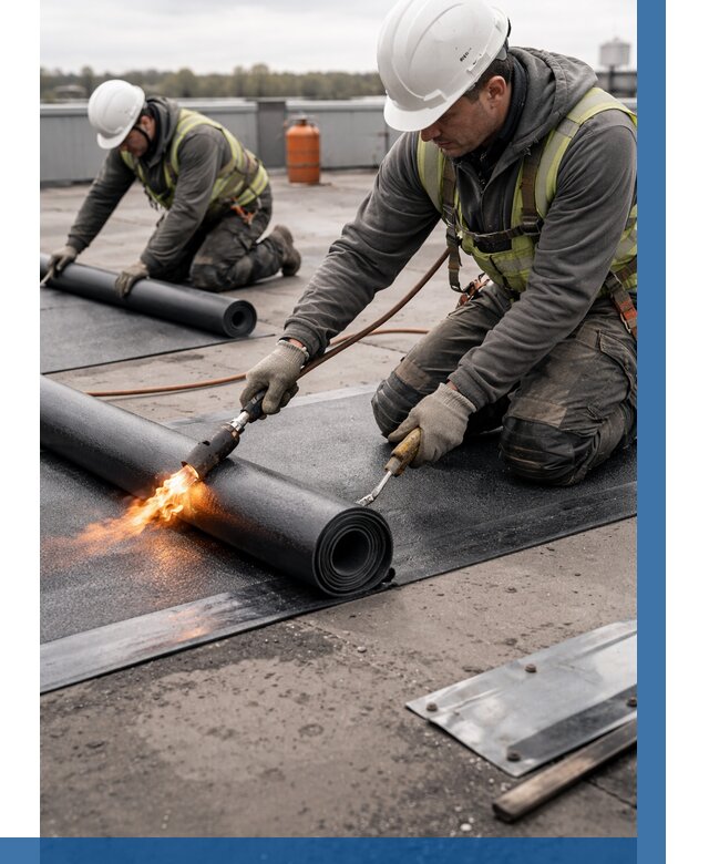 Монтаж наплавляемой кровли в Черногорске от 868 р. — ВЫСОТНИК-Чрн