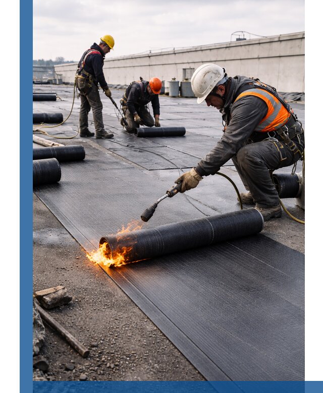 Монтаж наплавляемой кровли в Черногорске профессионально