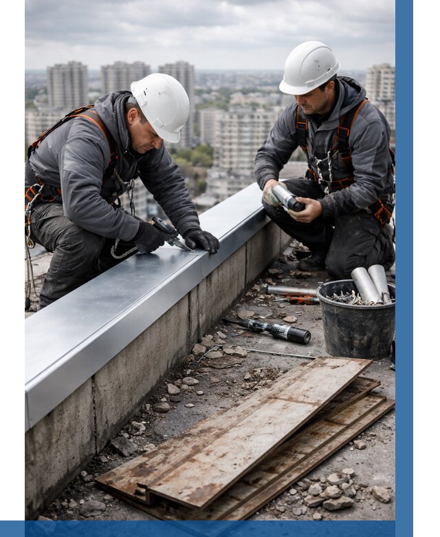 Замена парапетных крышек под ключ в Черногорске от 1225 р. | ВЫСОТНИК-Чрн