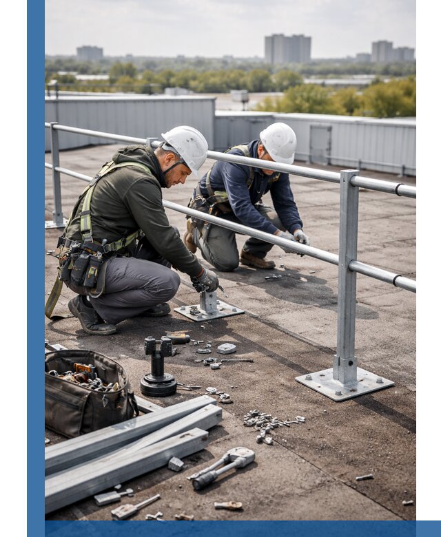 Монтаж кровельного ограждения в Черногорске под ключ с гарантией