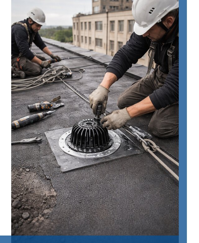 Установка водосточных воронок в Черногорске цена от 3572 р. | ВЫСОТНИК-Чрн