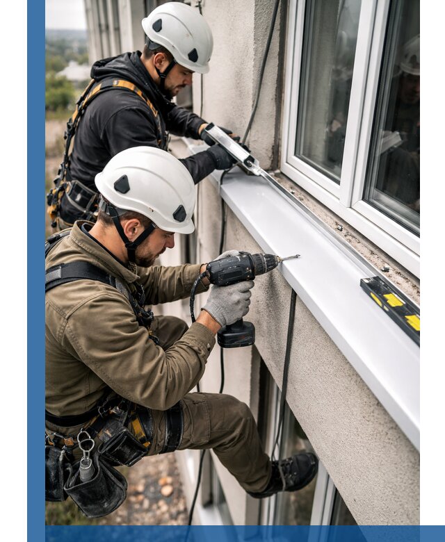 Профессиональный монтаж оконных отливов и отведения воды в Черногорске