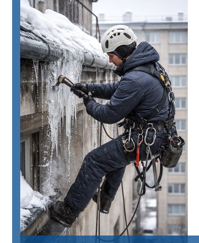 Удаление наледи и чистка водостоков в Черногорске оперативно и безопасно