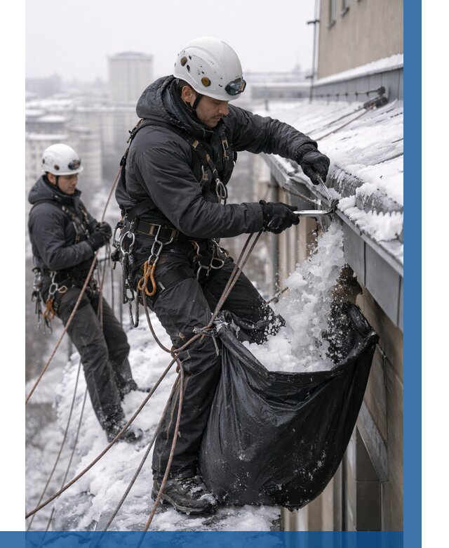 Аварийная очистка крыши в Черногорске под ключ от 306 р. | ВЫСОТНИК-Чрн