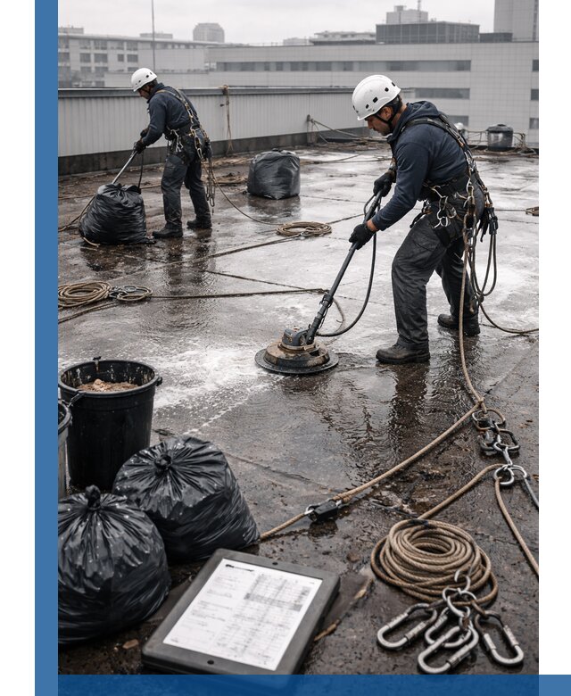 Плановая очистка кровли по графику в Черногорске для безопасности