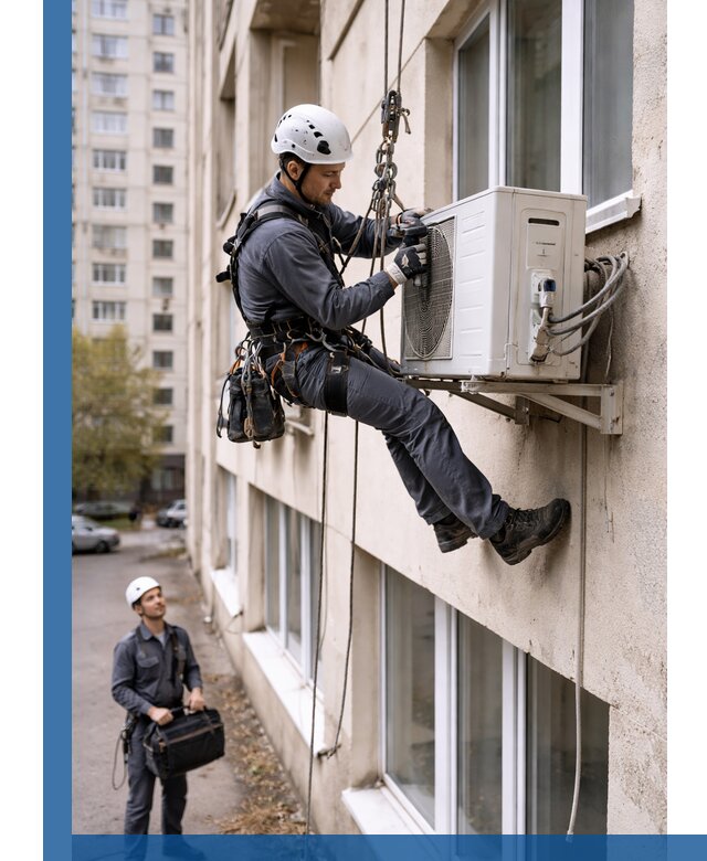 Демонтаж внешнего блока кондиционера в Черногорске профессионально