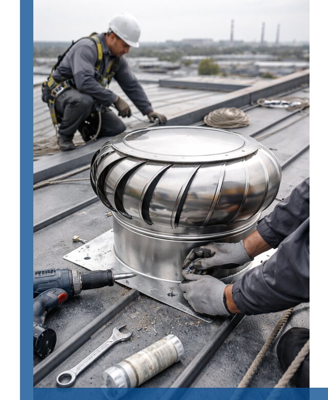 Установка дефлекторов на кровле в Черногорске профессионально