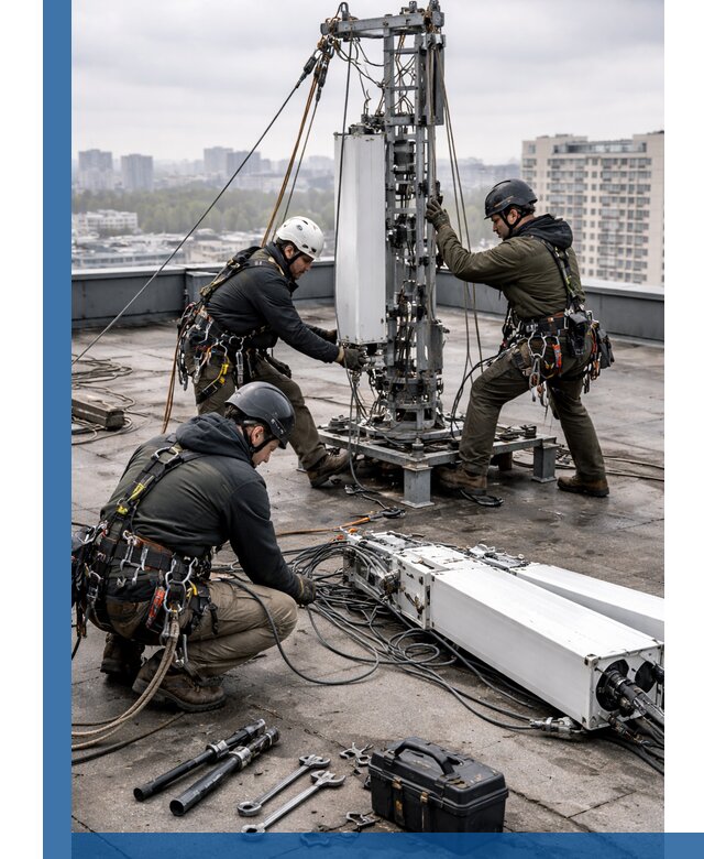 Демонтаж антенн на крыше зданий в Черногорске с гарантией