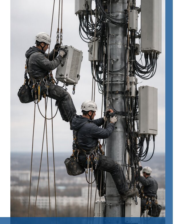 Монтаж оборудования связи на мачте в Черногорске от 7655 р. | ВЫСОТНИК-Чрн