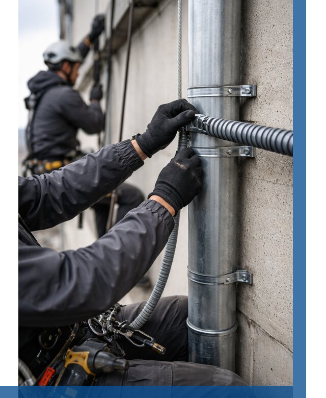 Монтаж гофры для кабеля в Черногорске от 306 р. | ВЫСОТНИК-Чрн