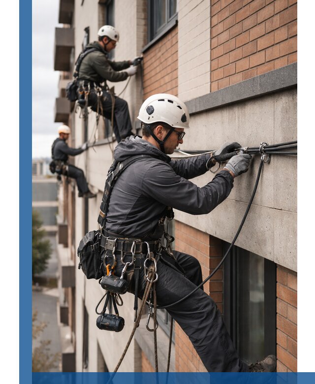 Крепление кабеля на фасаде монтаж и крепеж в Черногорске